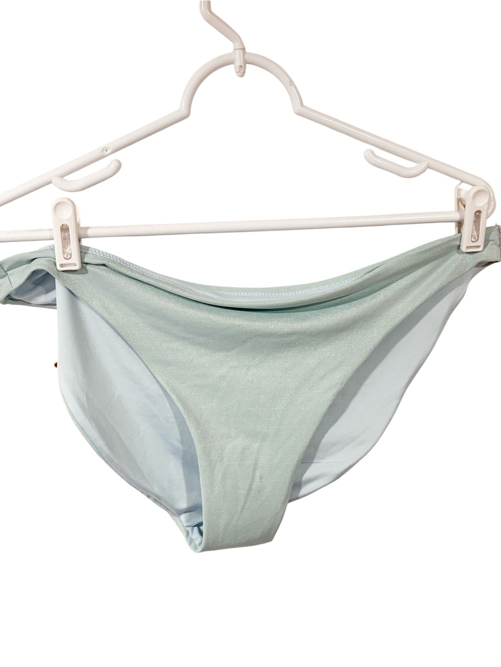 Victorias Secret Aqua Blue Metallic Bikini Swim Bottoms Bathing Suit XXL NEW
